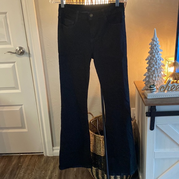 Black Bellbottom Jeans, Size 4 - Picture 1 of 4